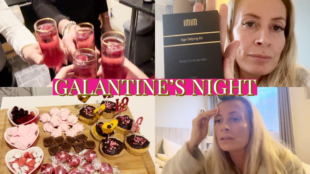 GRWM FOR A GIRLS NIGHT | lovely eye cream review | Valentine’s sweet board | night with my friends
