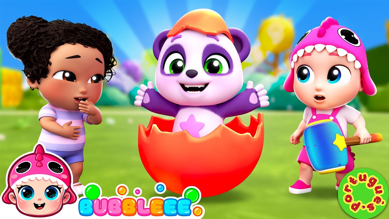 NOVOS Ovos Surpresa! 🌈 Aprenda as Cores com um Martelo GIGANTE | Bubbleee Canções Infantis