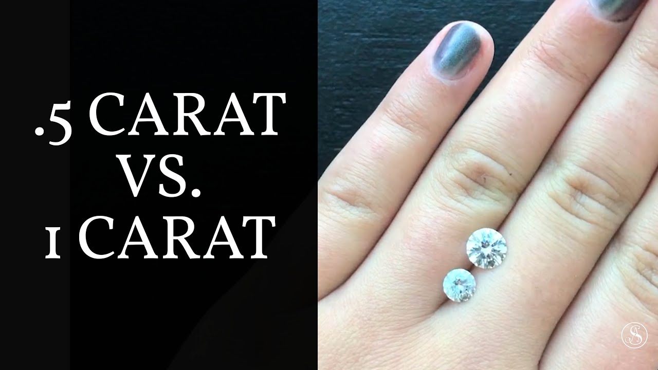 Diamond Size Comparison: 0.5 carat vs. 1 carat Round Shape Stones