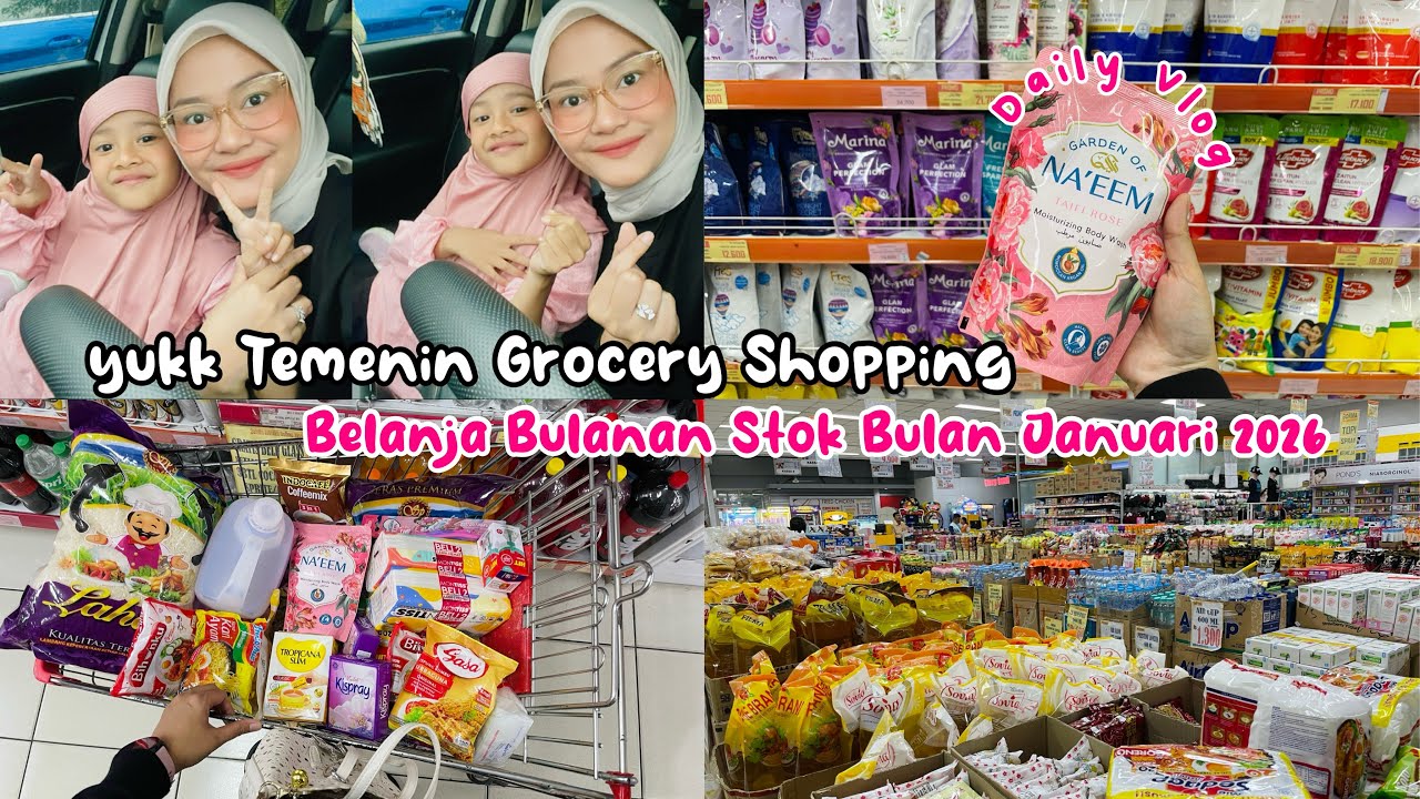 😆YUKKK TEMENIN GROCERY SHOPPING✌🏻| BELANJA BULANAN STOK BULAN JANUARI🎉  