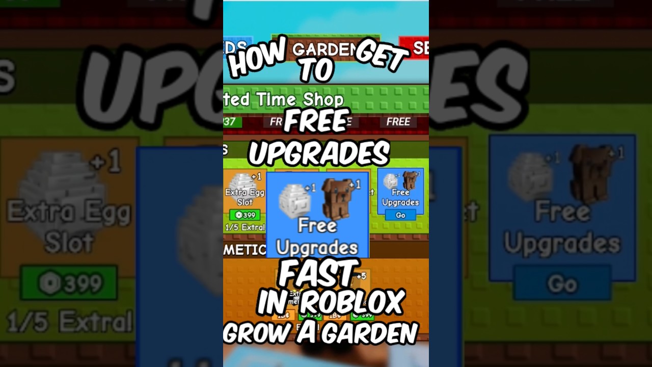 HOW TO GET FREE UPGRADES *FAST* IN ROBLOX GROW A GARDEN#growagarden#growagardenroblox #roblox#shorts