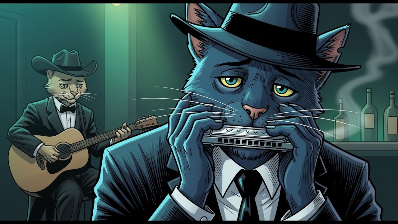 Acoustic Blues &ndash; Harmonica & Guitar in a Classic Bar (instrumental) #3