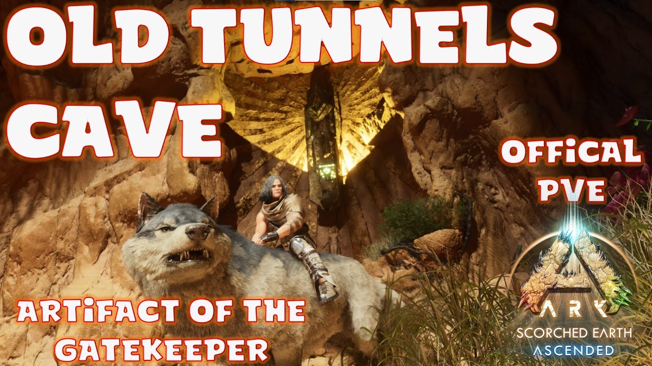 Scorched Earth - Old Tunnels Cave - Gatekeeper Artifact - Ark Survival Ascended Official PVE