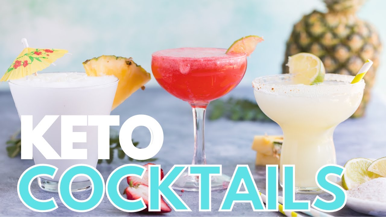 THE BEST KETO COCKTAILS | Keto Margarita, Keto Strawberry Daiquiri, Keto Piña Colada