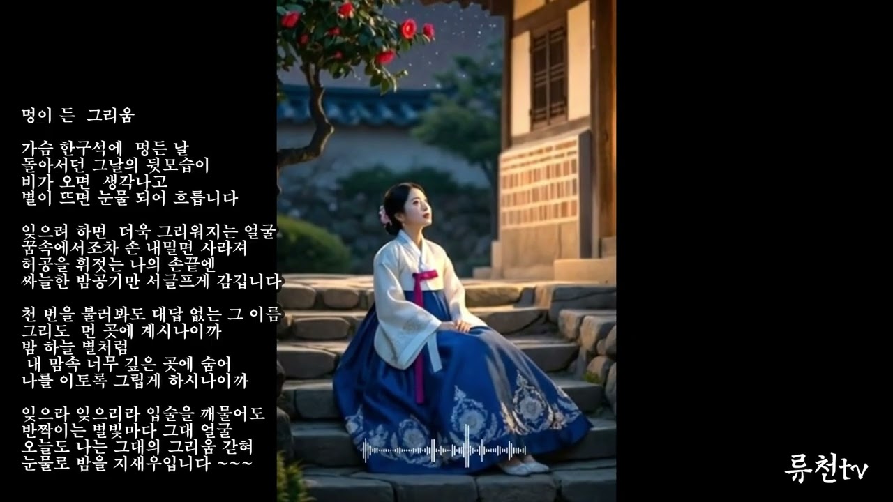 [류천tv]  멍이 든 그리움  #류천tv #music