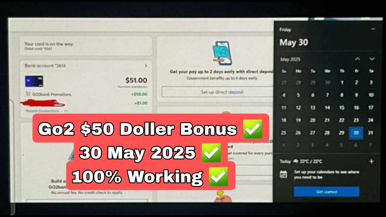 Go2 Bank $50 bonus method available in 2025  
