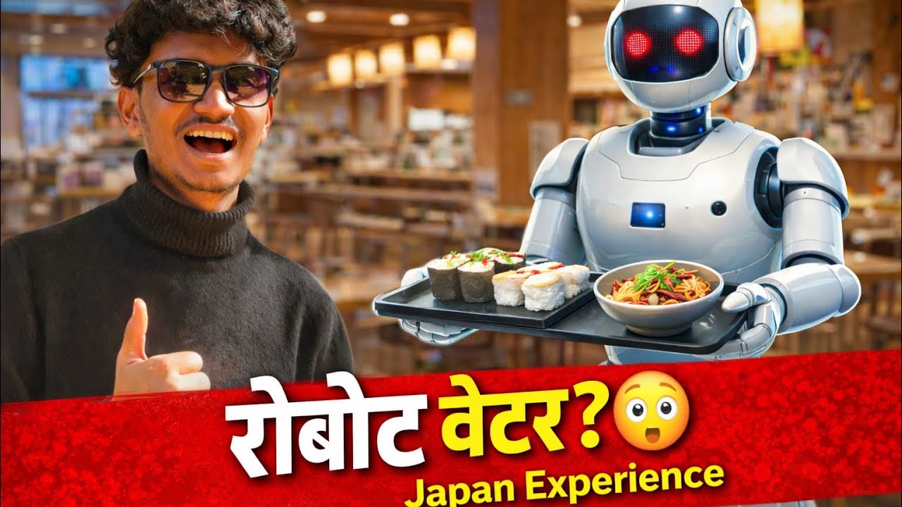 रोबोट वेटरचा पहिला अनुभव😲| Experience|#food #abroadlife #vlog #robotwaiter#indianinjapan #marathi 