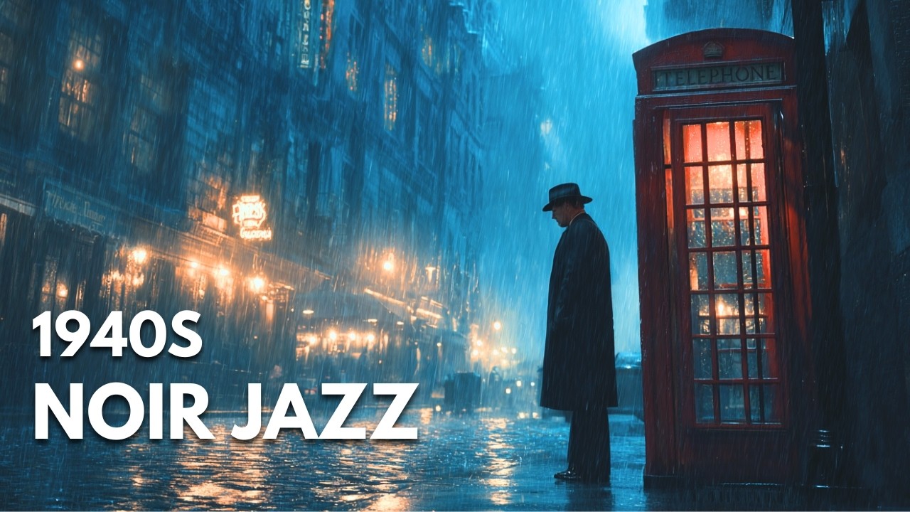 Rainy Night Detective Jazz &ndash; Saxophone Echoes in an Old City