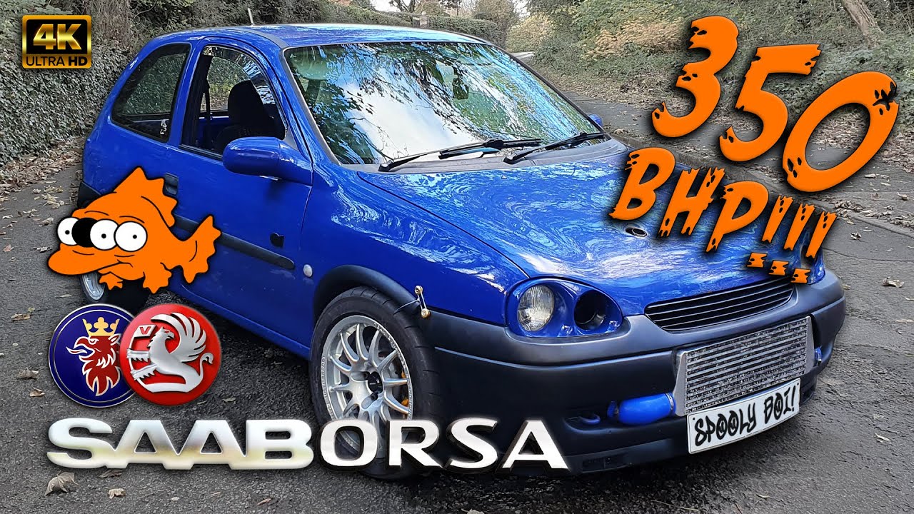 350bhp Vauxhall Corsa B - Modern Max Power Weapon! SAABORSA! Sleeper! 4K