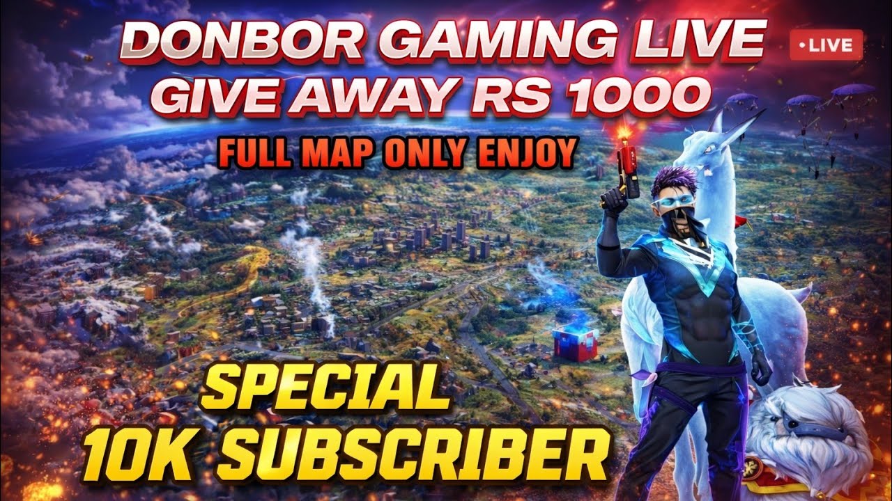🔴DONBOR GAMING  IS LIVE | GIVEAWAY 10K SUBSCRIBER COMPLETE RS 1000 LA READY NE EM #khasi