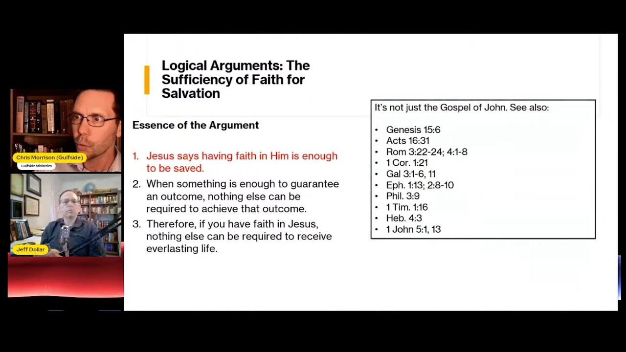 Logical Argument for Faith Alone: Necessary vs Sufficient Condition (Chris Morrison) #freegrace