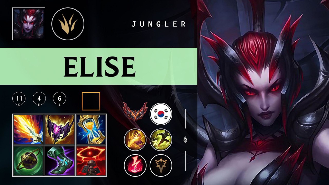 Elise Jungle vs Vi - KR Grandmaster Patch 26.03