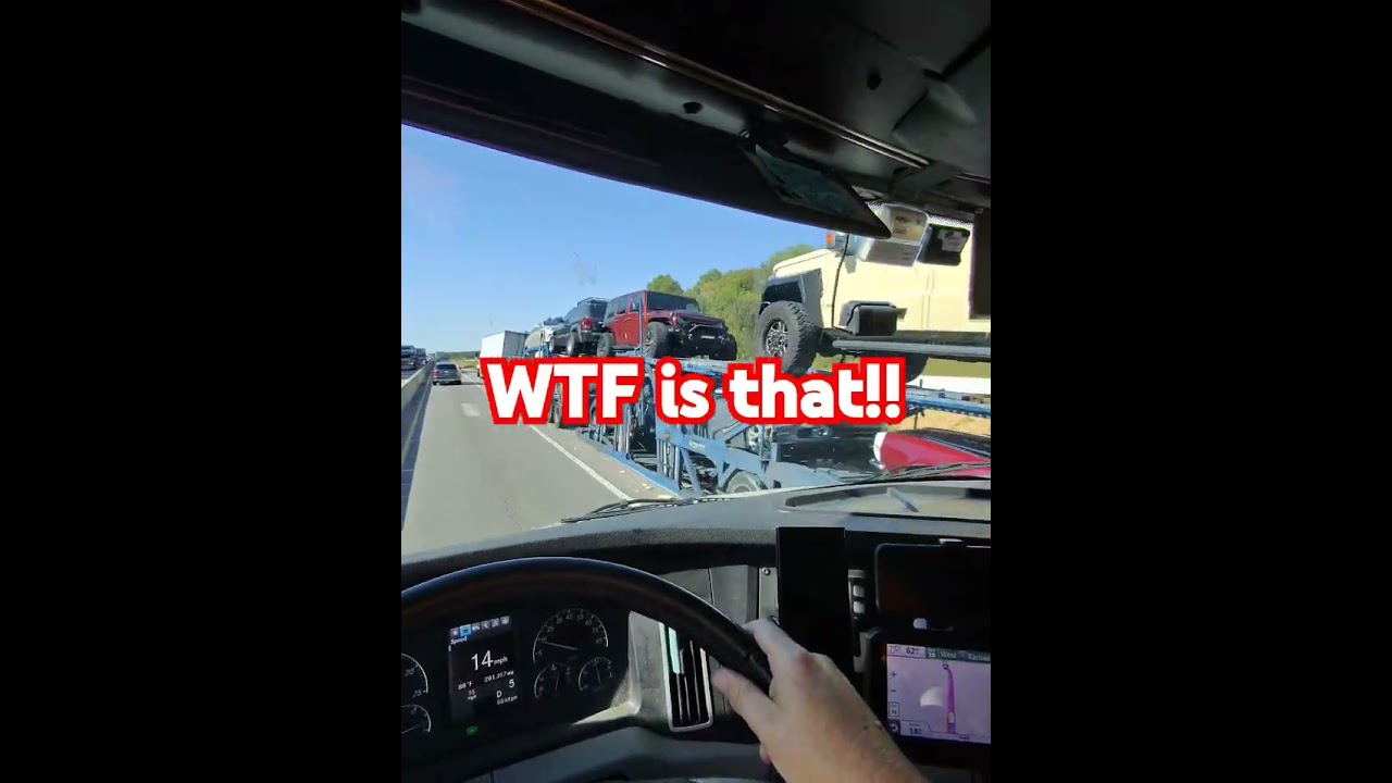Car Hauler VS Reefer! Who do you think won this highway battle? Here's what happened.