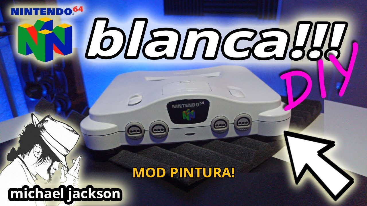 📐✂ Tutorial: Cómo pintar una Nintendo 64 Blanca ☑!!!. Blaquita. Michael Jackson. DIY ◻◻◻