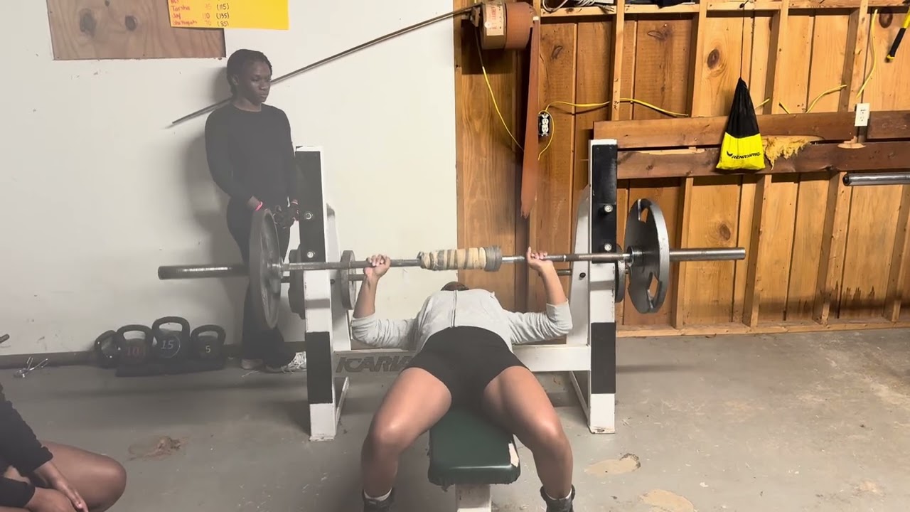 Khloe Dowdy bench pressing 135!! I’m super proud of her!!!!! 8th grade females can do it to!!
