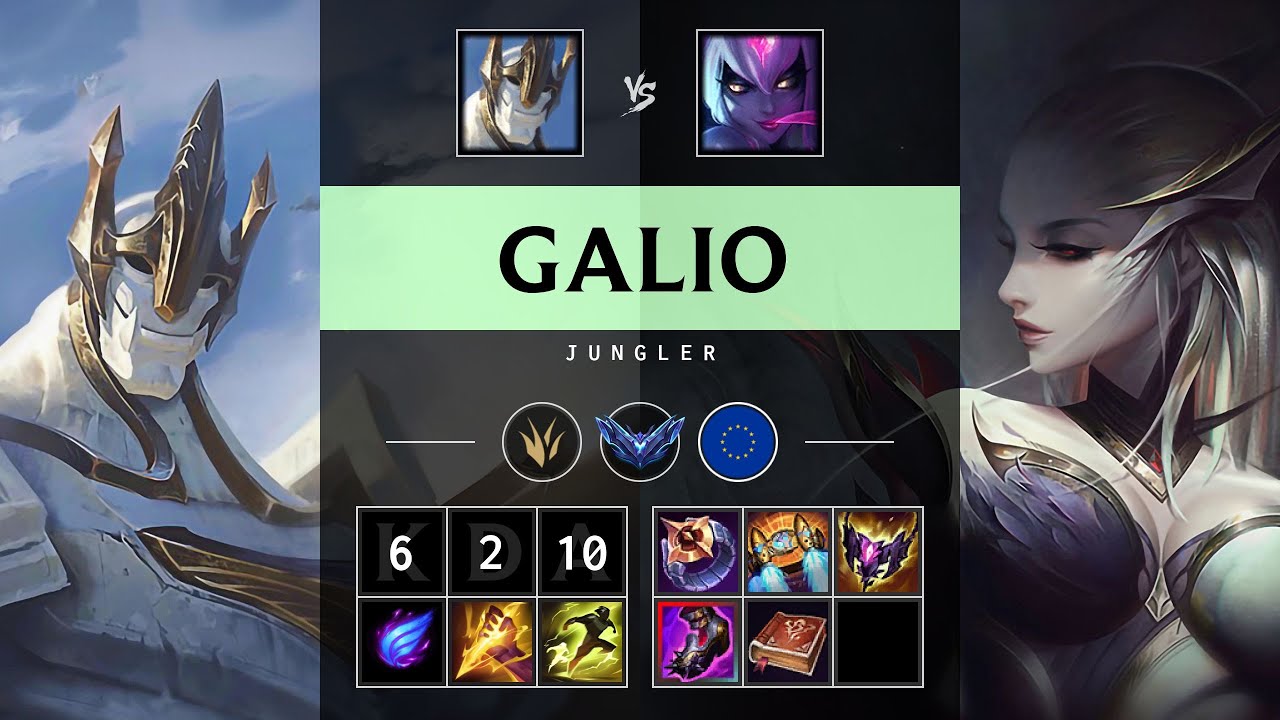 Galio Jungle vs Evelynn - EUW Diamond Patch 25.20