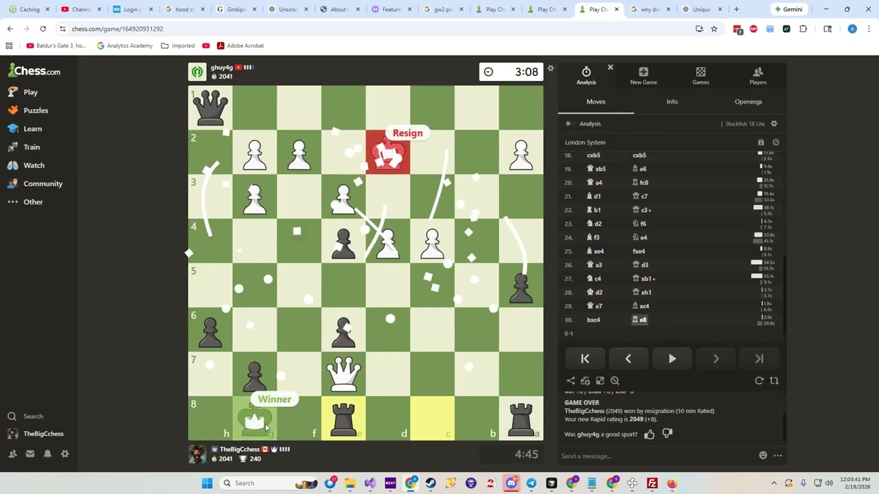 Its funny when the chess bot says we both played like sh#$#%