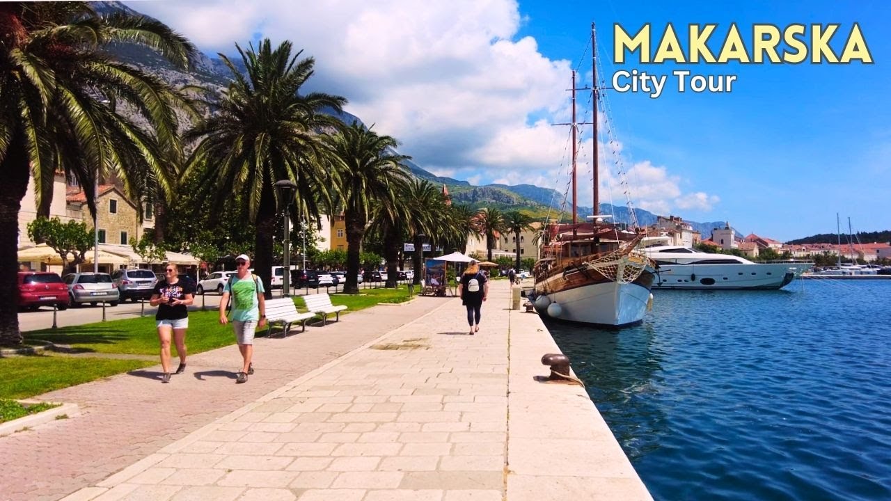🌴Макарска Хорватия 🇭🇷 |🔆4K Makarska riviera City Tour 2023