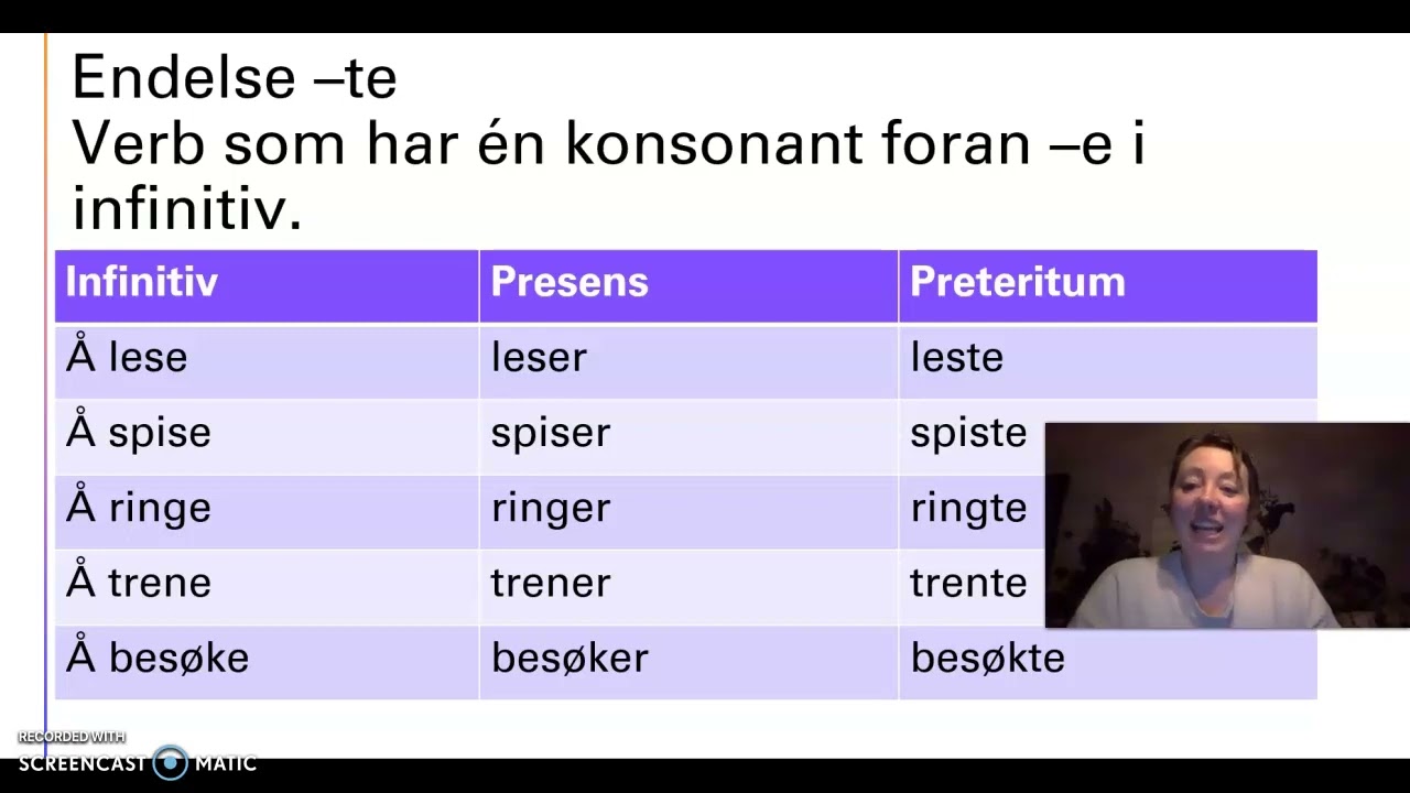 Preteritum - nybegynner