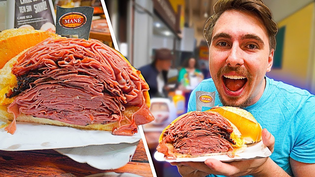 O melhor sanduiche de mortadela e o Famoso Pastel de Camarão - Mercadão de São Paulo #2 /Gaba\