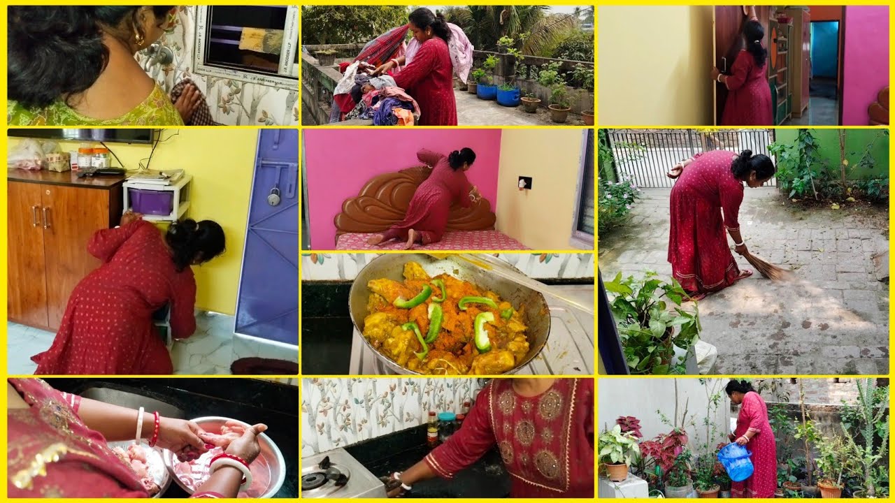 কোনো হেল্পিং হ্যান্ড ছাড়া সকাল⏰ থেকে রাত পর্যন্ত ✅ কীভাবে একাহাতে সমস্ত কাজ গুছিয়ে করি daily vlog 