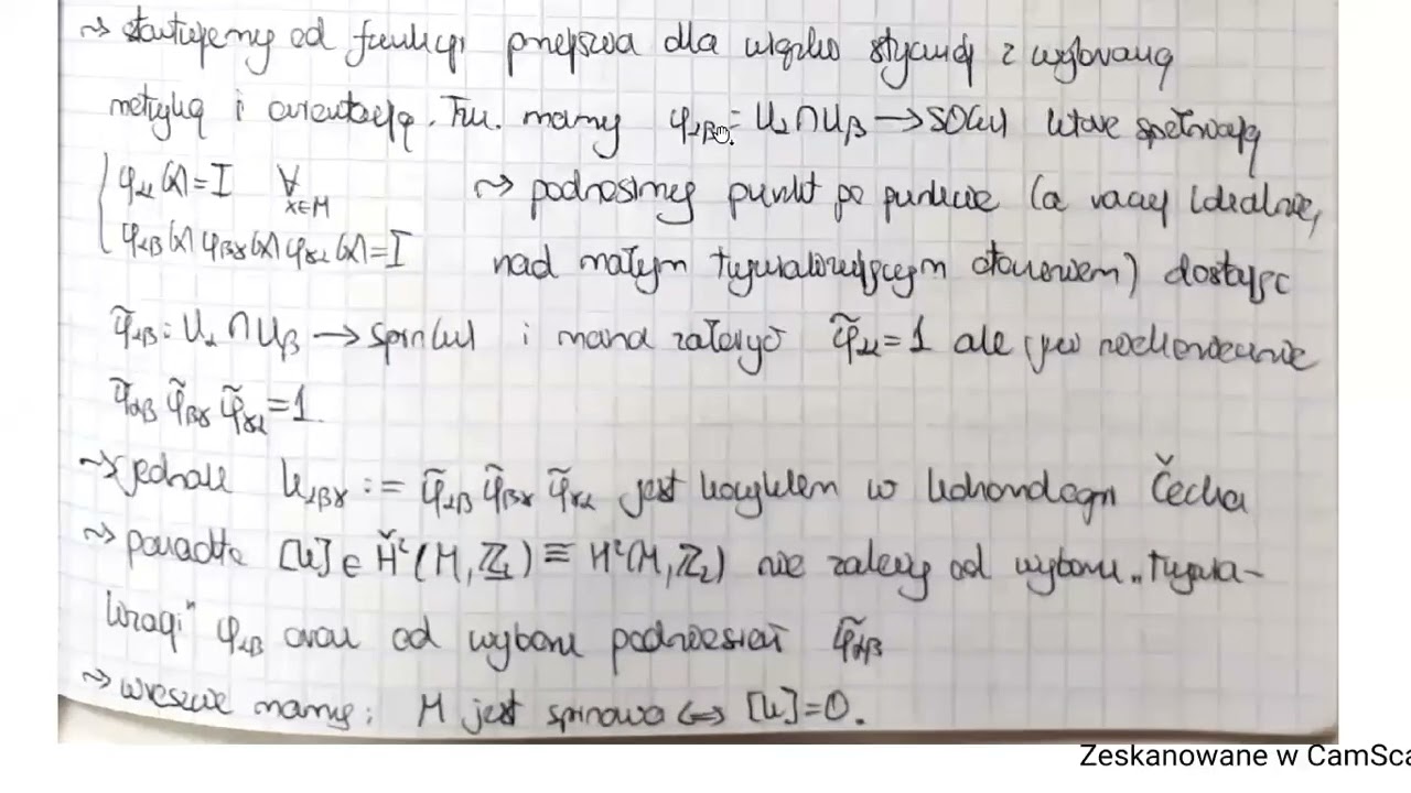 67. Przeszkoda dla spin i spin^c struktury