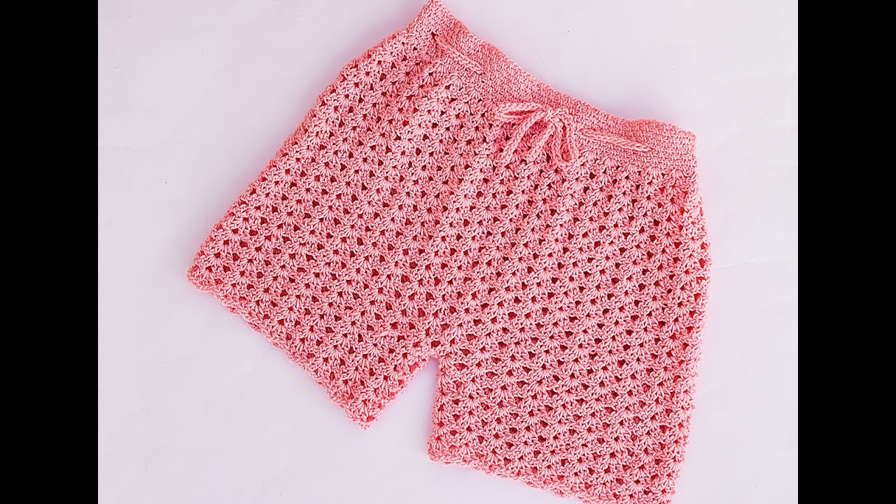 Pantalón corto o short a crochet muy fácil y rápido