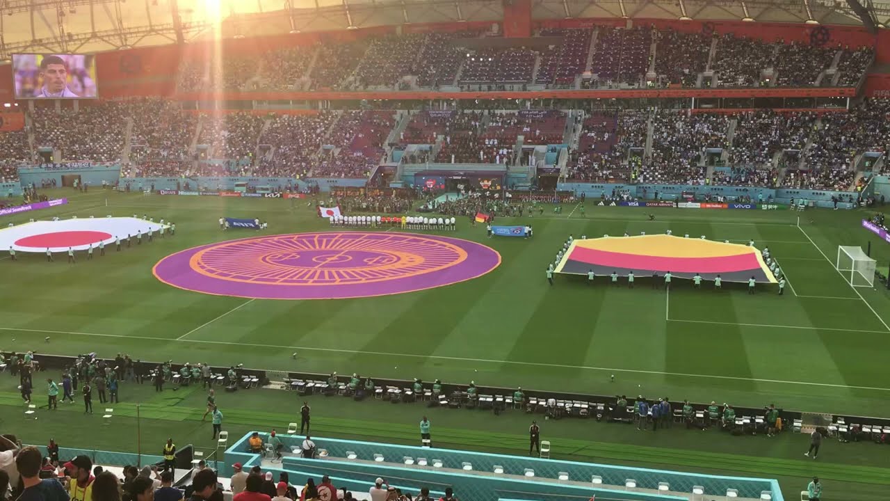 日本vsドイツ　ドイツ国歌斉唱（カタールワールドカップ現地）