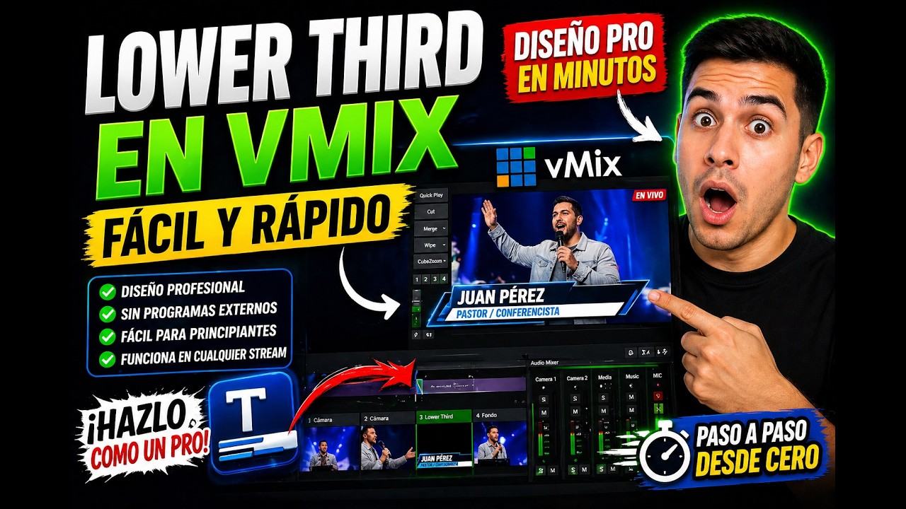 VMIX CREAR LOWER THIRD FACIL EN VMIX