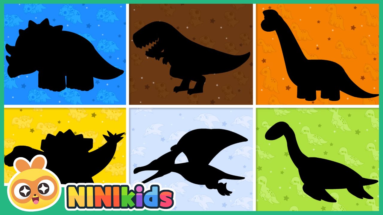 Let's guess what kind of dinosaur it is? | Shadow Dinosaur Puzzle | T Rex? Brachiosaurus? | NINIkids