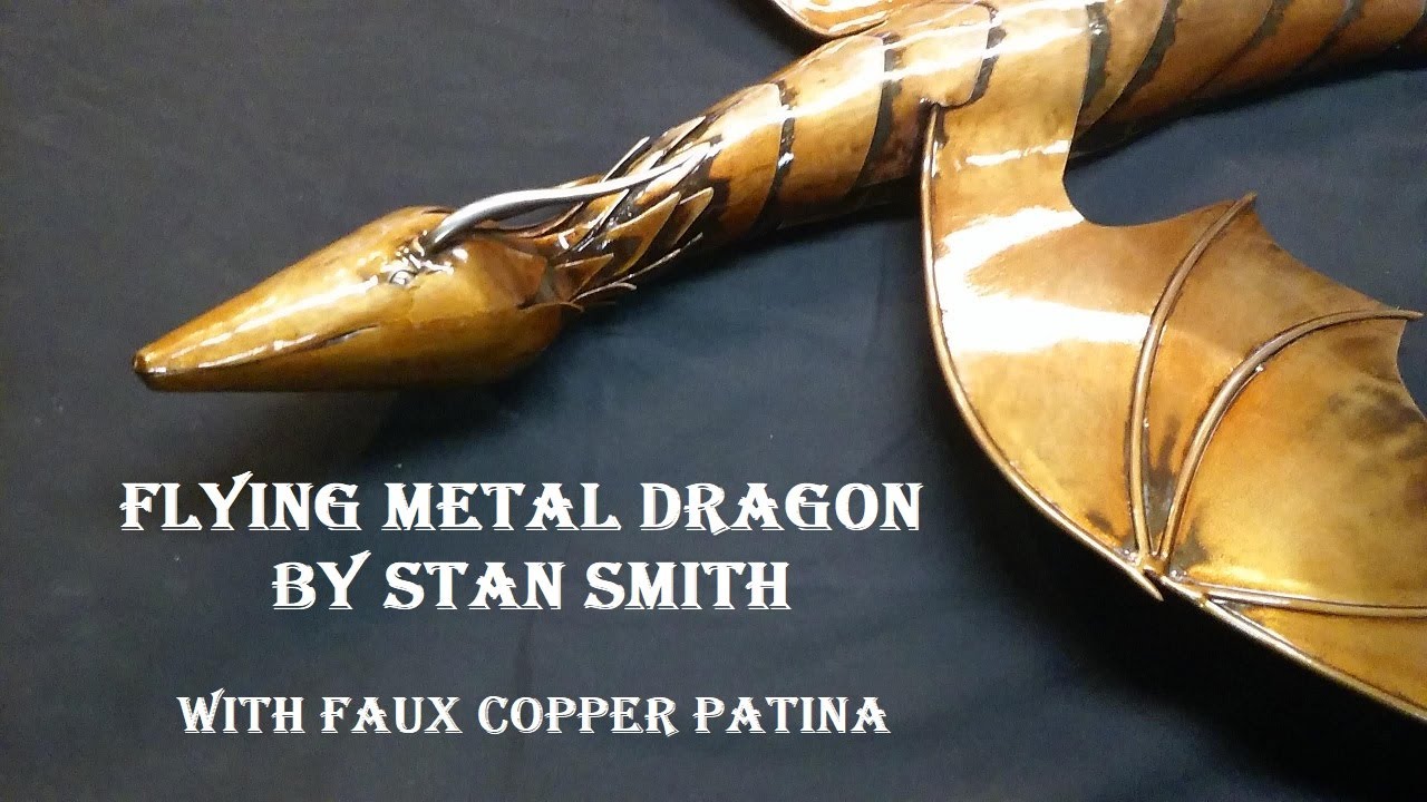 Flying Metal Dragon by Stan Smith:  with Faux Copper Patina