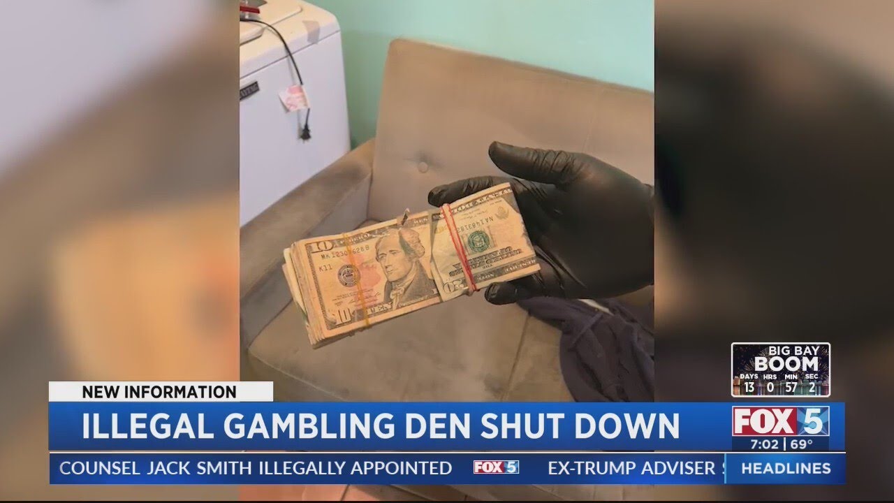 Illegal gambling den shut down
