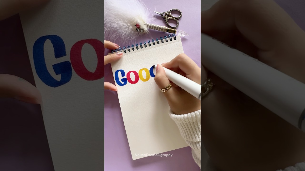 Lettering Google logo #shorts #nhuandaocalligraphy #lettering