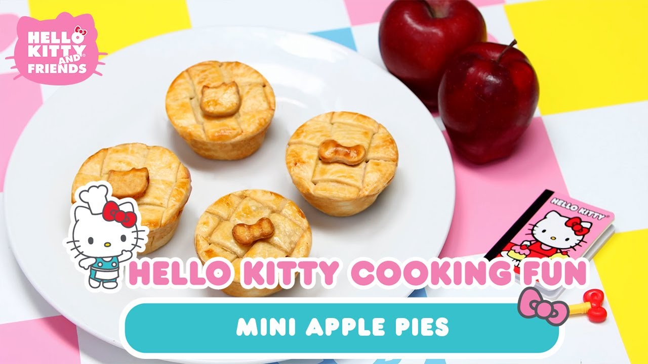 Mini Apple Pies ft My Life As Hello Kitty 18” Baker Doll | Hello Kitty Cooking Fun