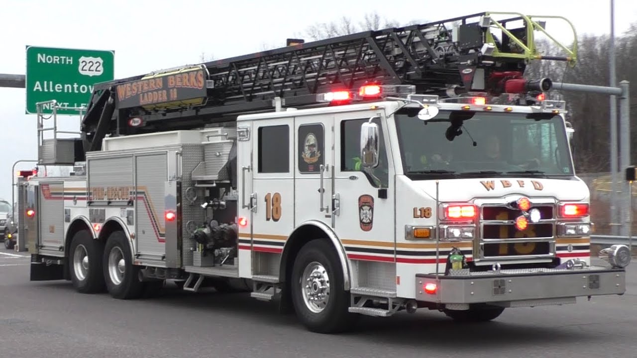 Western Berks Fire Department Ladder 18 Responding 2/12/20