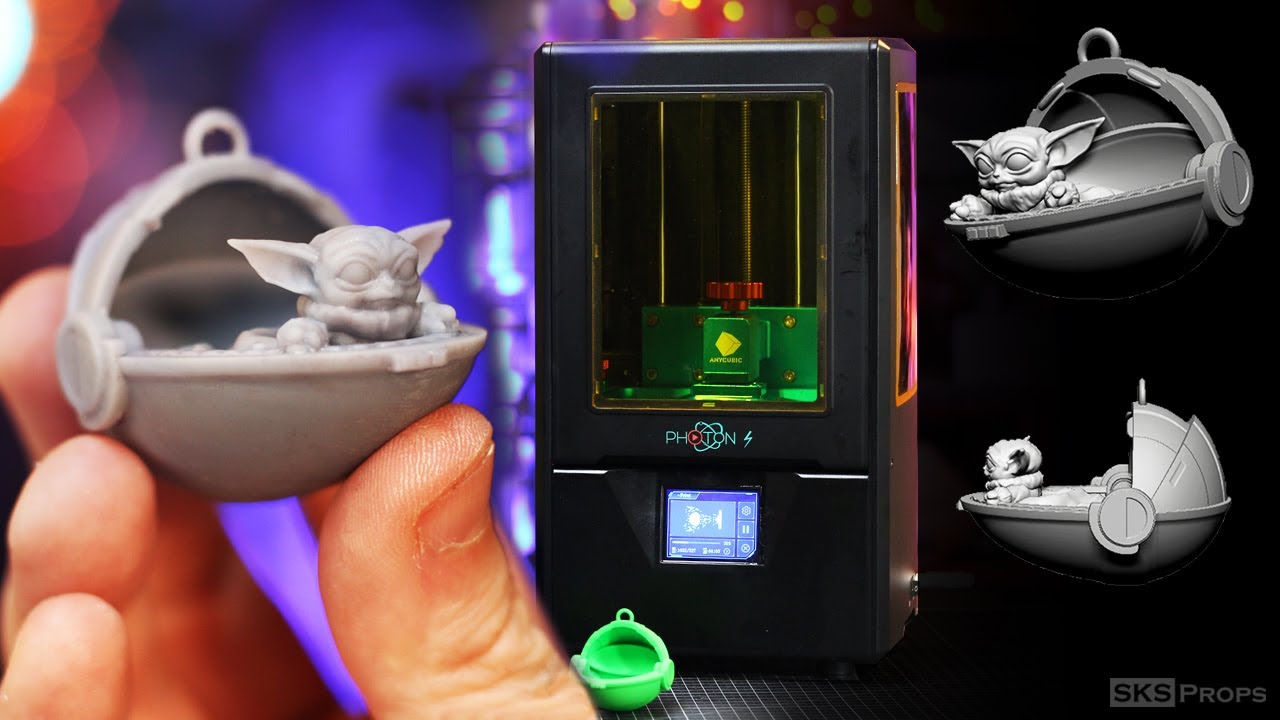 I Digitally Sculpted and Printed A Grogu Baby Yoda Pram Ornament - Anycubic Photon S - Free STL File