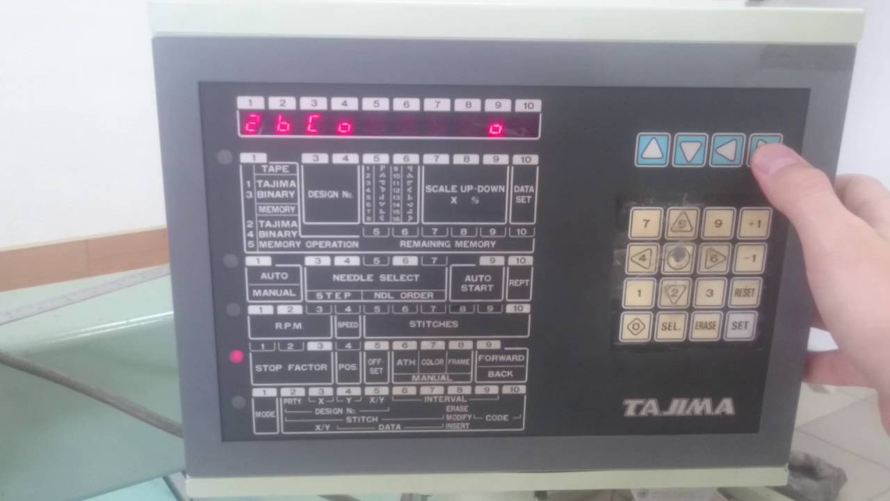 Загрузка программы в машину и запуск на Tajima TMEF-H