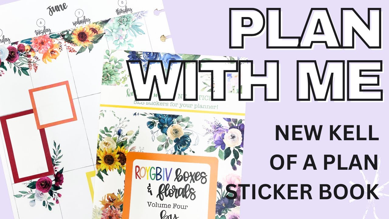 New Kell of Plan Sticker Book ROYGBIV Boxes & Florals | Plan With Me