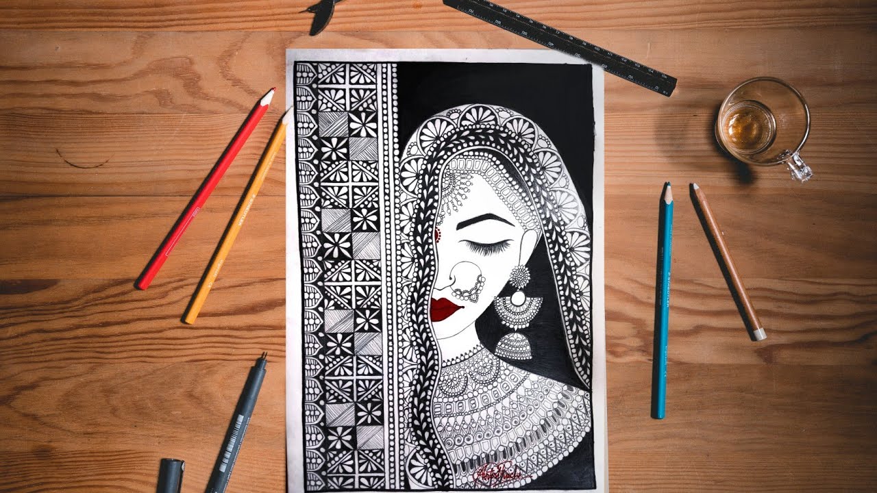 Original Madhubani Painting Madhubani Bride | 100% Easily
