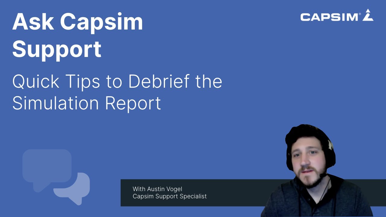 Quick Tips to Debrief the Simulation Report
