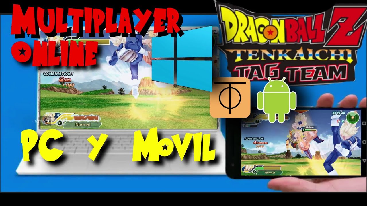 Como Jugar DBZ Tenkaichi Tag Team LAN/Online paso a paso (Celular y PC Cruzados)