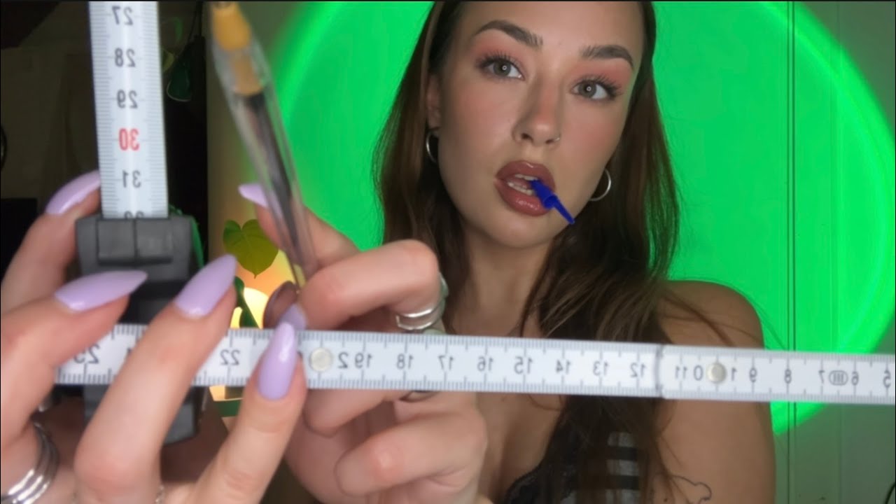 [ASMR] fast & aggressive measuring you & drawing your portrait📝📏