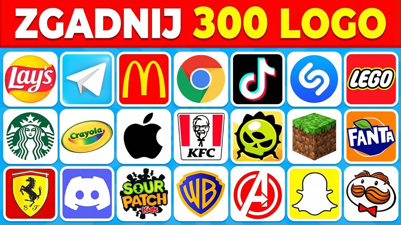 Zgadnij logo w 3 sekundy | 300 Logo | Quiz z logo 2026