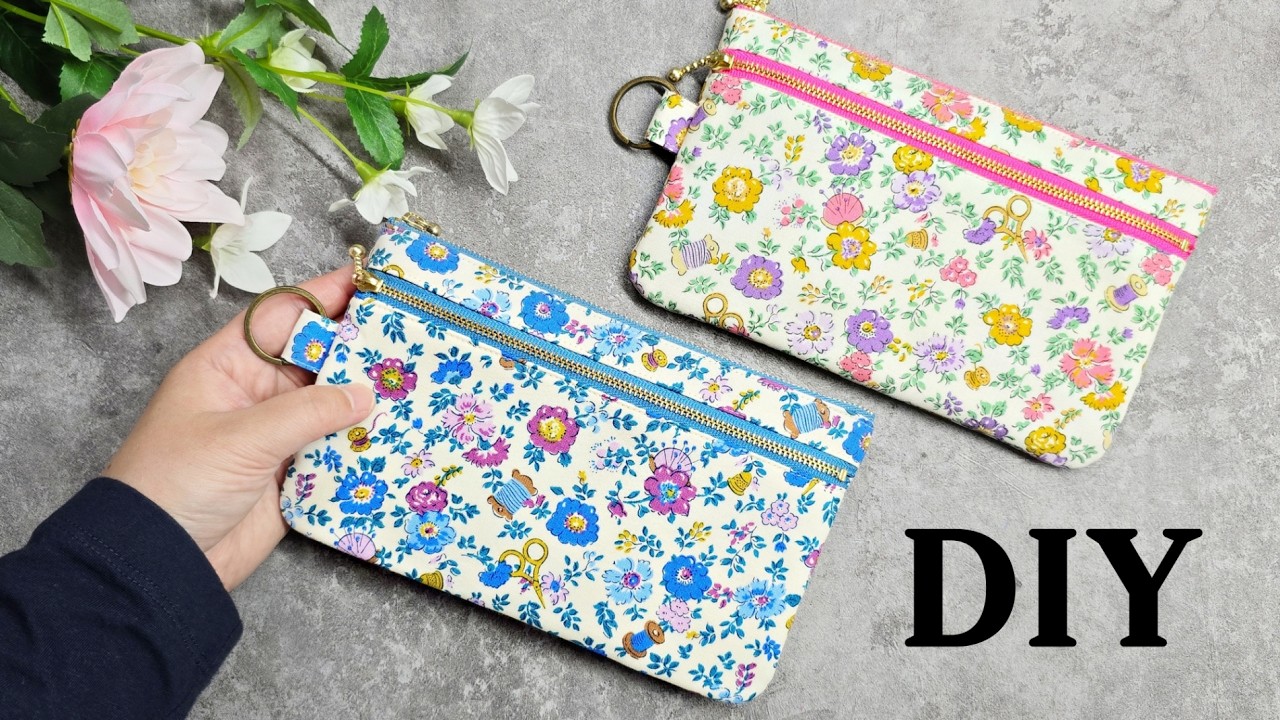 You'll Be Amazed! / How to Make a Double Zipper Pouch Super Easy! ✨ ospring sewing