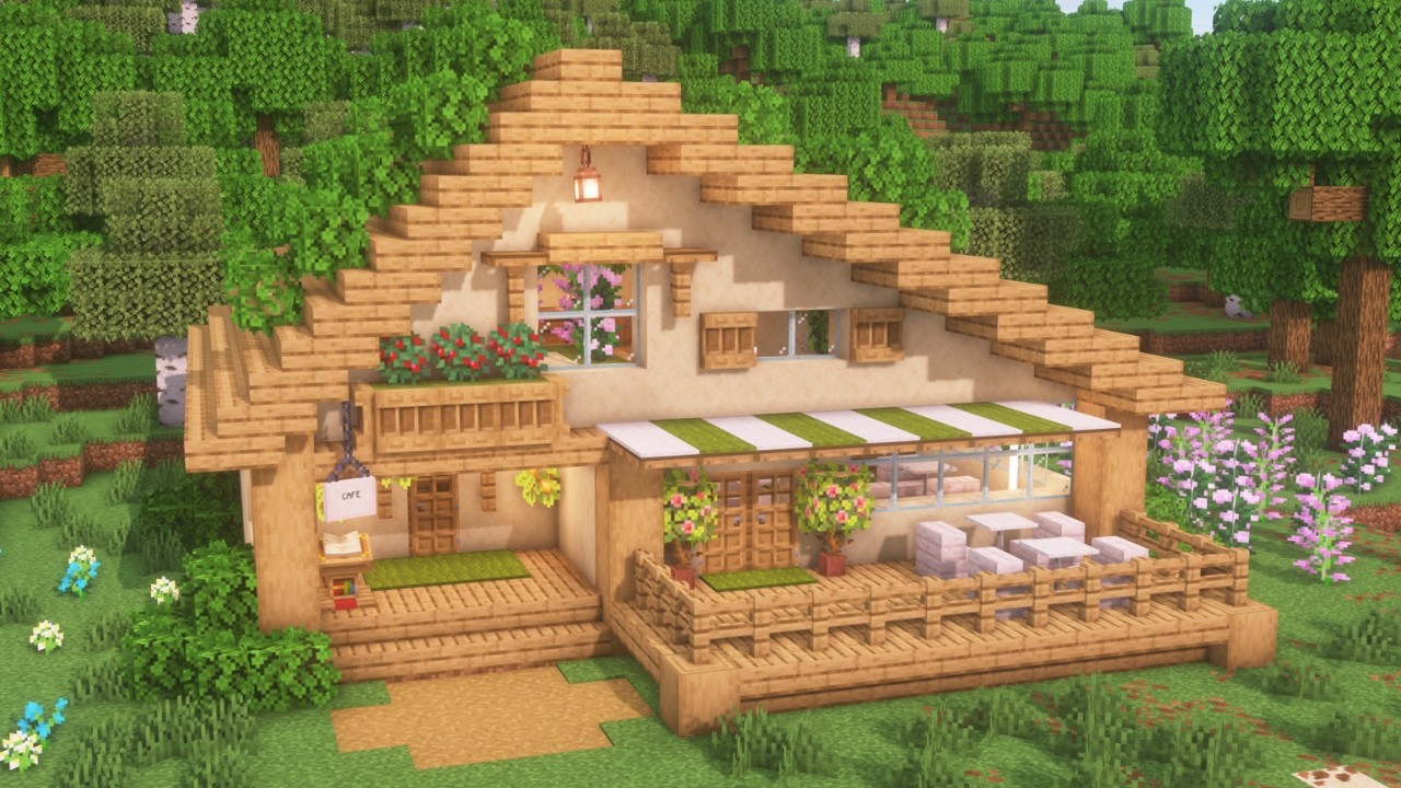 [Minecraft] ☕✨ Aesthetic Cafe / Auto Smelter / Tutorial