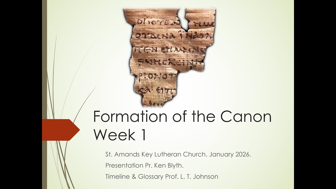 Formation of the Canon Week 1