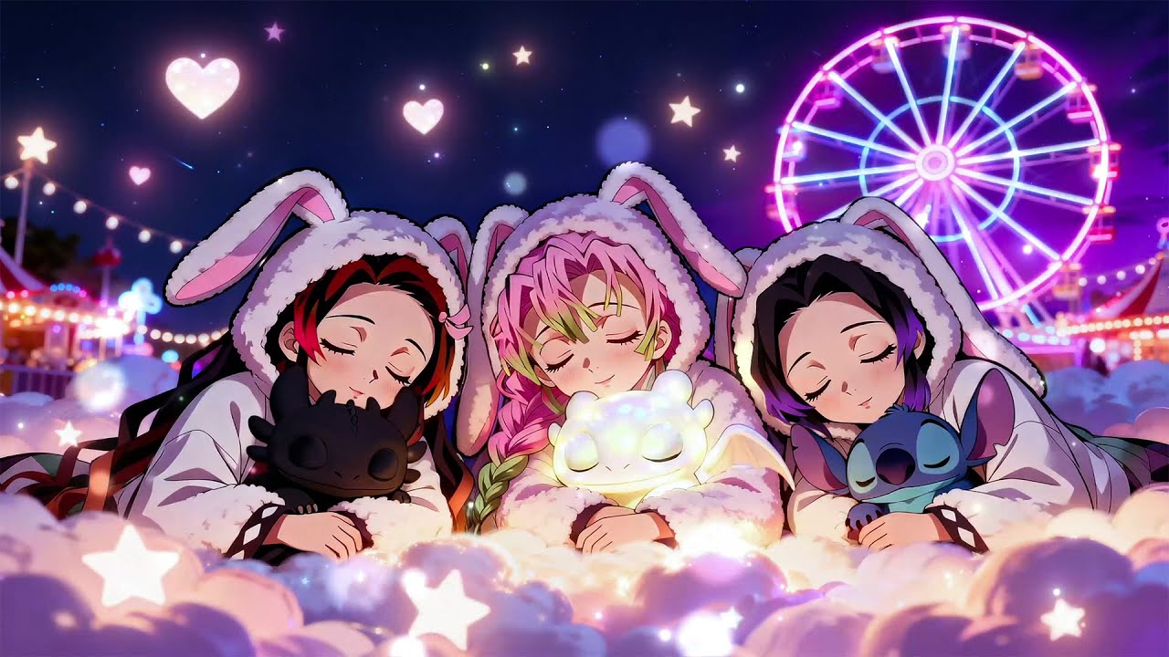 Быстро засните за 3 минуты с Незуко, Мицури и Шинобу🌙 Расслабляющая музыка для глубокого сна и сн...