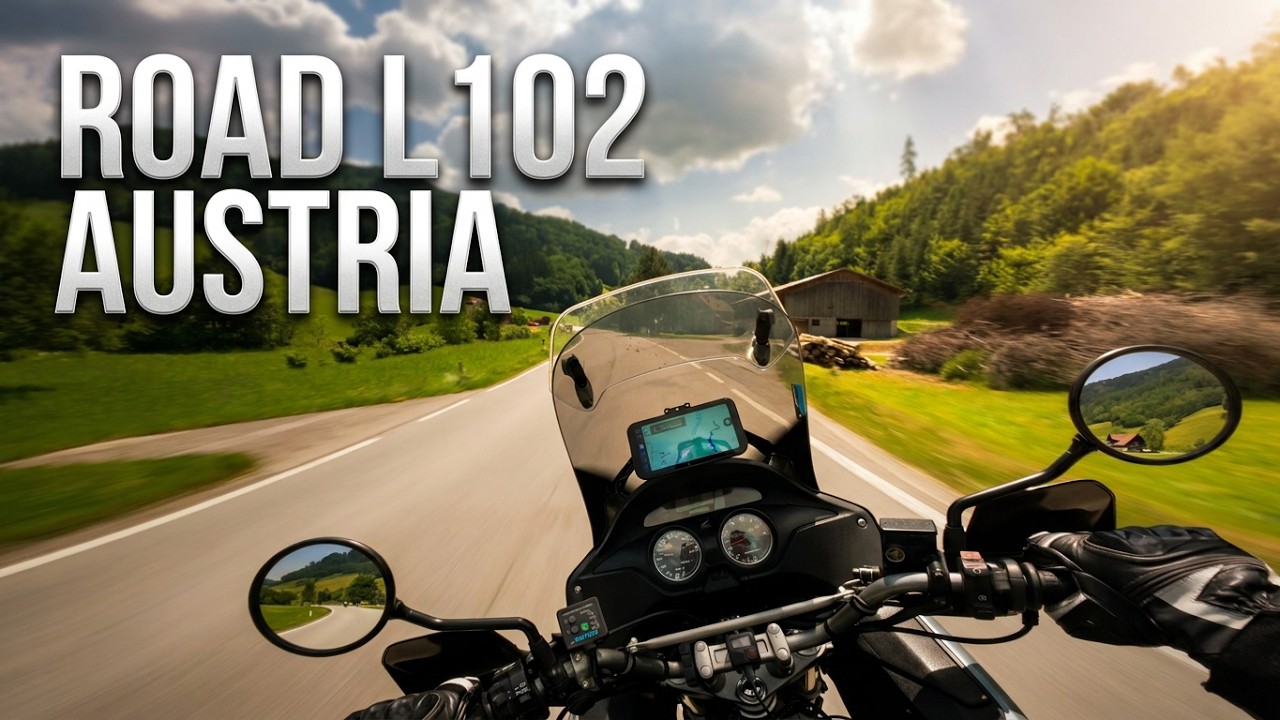 Road L102, Austria. Honda Varadero 1000. V2 pure sound.