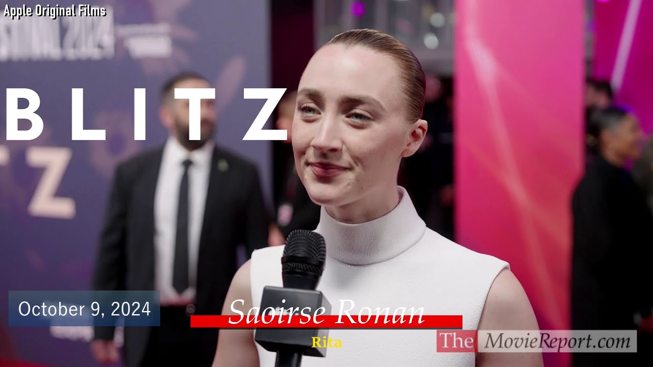 Saoirse Ronan BLITZ movie London premiere Harris Dickinson, Steve McQueen & cast - October 9,2024 4K