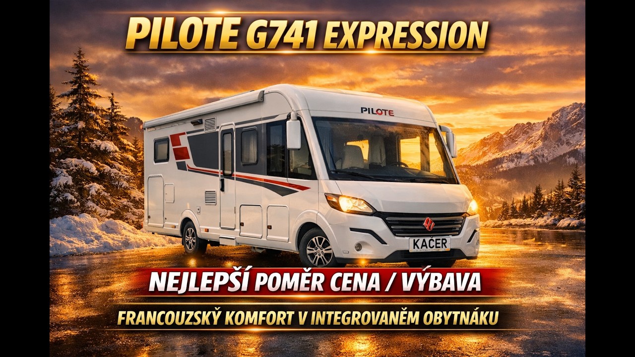 Pilote G741FGJ Expression - Plně integrovaný obytňák za skvělou cenu.  A možná i na FOR CARAVAN 2026